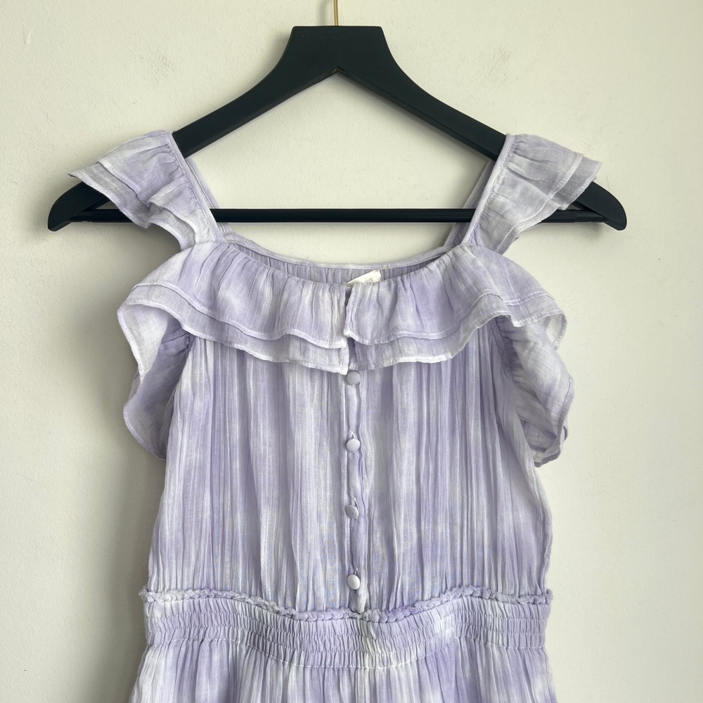 LoveShackFancy Lavender Ruffle Mini Dress - Picture 6 of 10